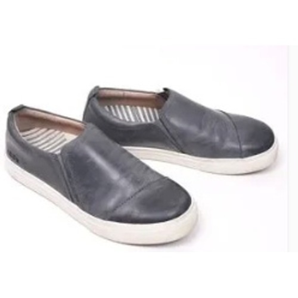 Taos Twin Gore Lux Charcoal Grey Leather Slip On Sneakers Womens 7 TGX-1407A